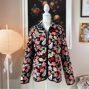 Requirements Y2K colorful fruit & floral light quilted jacket